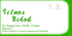 vilmos mihok business card
